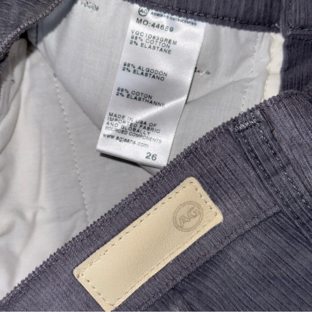 AG Adriano Goldschmied Tailored Deven High Rise Ultra Wide Leg Corduroy Trousers - Picture 10 of 14